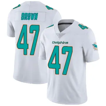 ＃47 Youth Cam Brown White Miami Dolphins limited Vapor Untouchable Jersey