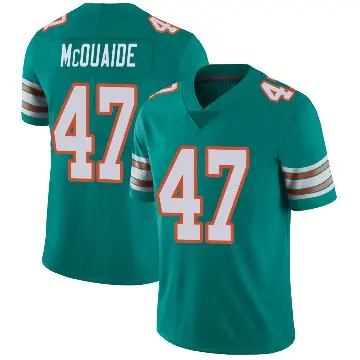 ＃47 Youth Jake McQuaide Aqua Limited Miami Dolphins Alternate Vapor Untouchable Jersey