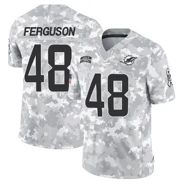 ＃48 Men's Blake Ferguson Arctic Camo Limited Miami Dolphins 2024 Salute to Service Jersey