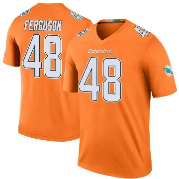 ＃48 Men's Blake Ferguson Orange Legend Miami Dolphins Color Rush Jersey