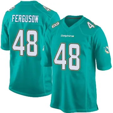 ＃48 Youth Blake Ferguson Aqua Game Miami Dolphins Team Color Jersey