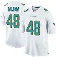 ＃48 Youth Monaray Baldwin White Game Miami Dolphins Jersey