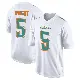 ＃5 Men's Jaylen Wright White Game Miami Dolphins Fashion Jersey