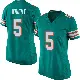 ＃5 Women's Jaylen Wright Aqua Game Miami Dolphins Alternate Jersey