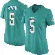 ＃5 Women's Jaylen Wright Aqua Game Miami Dolphins Team Color Jersey