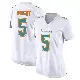 ＃5 Women's Jaylen Wright White Game Miami Dolphins Fashion Jersey
