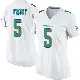 ＃5 Women's Jaylen Wright White Game Miami Dolphins Jersey