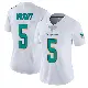 ＃5 Women's Jaylen Wright White Miami Dolphins limited Vapor Untouchable Jersey