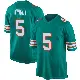 ＃5 Youth Jaylen Wright Aqua Game Miami Dolphins Alternate Jersey