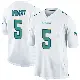 ＃5 Youth Jaylen Wright White Game Miami Dolphins Jersey