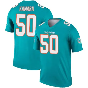 ＃50 Men's Mohamed Kamara Aqua Legend Miami Dolphins Jersey