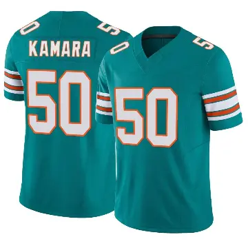 ＃50 Men's Mohamed Kamara Aqua Limited Miami Dolphins Alternate Vapor F.U.S.E. Jersey
