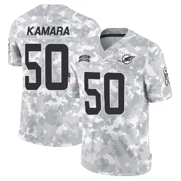 ＃50 Men's Mohamed Kamara Arctic Camo Limited Miami Dolphins 2024 Salute to Service Jersey