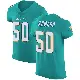 ＃50 Men's Mohamed Kamara Green Elite Miami Dolphins Aqua Team Color Vapor Untouchable Jersey