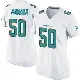 ＃50 Women's Mohamed Kamara White Game Miami Dolphins Jersey