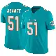 ＃51 Youth Eugene Asante Aqua Limited Miami Dolphins Vapor F.U.S.E. Jersey
