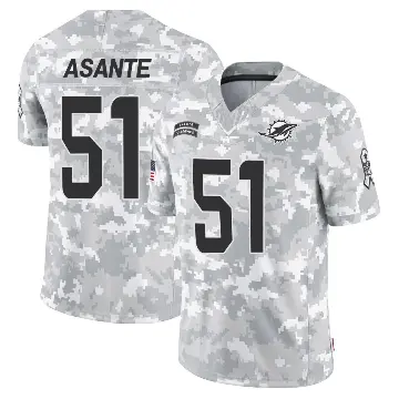 ＃51 Youth Eugene Asante Arctic Camo Limited Miami Dolphins 2024 Salute to Service Jersey