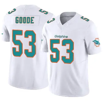 ＃53 Men's Cameron Goode White Limited Miami Dolphins Vapor F.U.S.E. Jersey