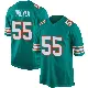 ＃55 Men's Aaron Brewer Aqua Game Miami Dolphins Alternate Jersey