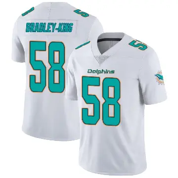 ＃58 Youth William Bradley-King White Miami Dolphins limited Vapor Untouchable Jersey