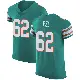 ＃62 Men's Obinna Eze Green Elite Miami Dolphins Aqua Alternate Vapor Untouchable Jersey