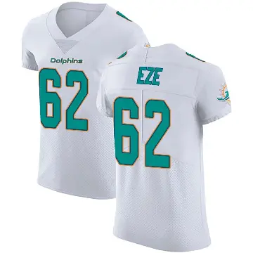 ＃62 Men's Obinna Eze White Elite Miami Dolphins Vapor Untouchable Jersey