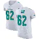 ＃62 Men's Obinna Eze White Elite Miami Dolphins Vapor Untouchable Jersey