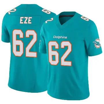 ＃62 Youth Obinna Eze Aqua Limited Miami Dolphins Vapor F.U.S.E. Jersey