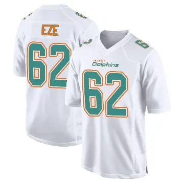 ＃62 Youth Obinna Eze White Game Miami Dolphins Fashion Jersey