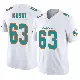 ＃63 Men's Tedi Kushi White Limited Miami Dolphins Vapor F.U.S.E. Jersey