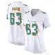 ＃63 Women's Tedi Kushi White Game Miami Dolphins Fashion Jersey