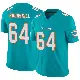 ＃64 Men's Daniel Brunskill Aqua Limited Miami Dolphins Vapor F.U.S.E. Jersey
