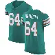 ＃64 Men's Daniel Brunskill Green Elite Miami Dolphins Aqua Alternate Vapor Untouchable Jersey