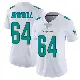 ＃64 Women's Daniel Brunskill White Miami Dolphins limited Vapor Untouchable Jersey