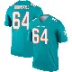 ＃64 Youth Daniel Brunskill Aqua Legend Miami Dolphins Jersey