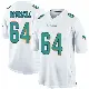 ＃64 Youth Daniel Brunskill White Game Miami Dolphins Jersey