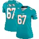 ＃67 Women's Joe Cardona Aqua Legend Miami Dolphins Jersey