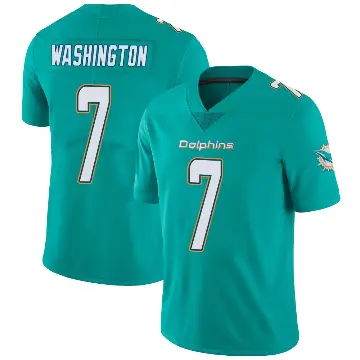 ＃7 Men's Tahj Washington Aqua Limited Miami Dolphins Team Color Vapor Untouchable Jersey
