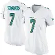 ＃7 Women's Jason Sanders White Game Miami Dolphins Jersey