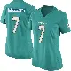 ＃7 Women's Tahj Washington Aqua Game Miami Dolphins Team Color Jersey