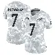 ＃7 Women's Tahj Washington Arctic Camo Limited Miami Dolphins 2024 Salute to Service Jersey