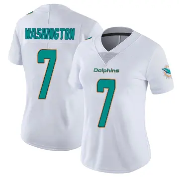 ＃7 Women's Tahj Washington White Miami Dolphins limited Vapor Untouchable Jersey