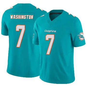 ＃7 Youth Tahj Washington Aqua Limited Miami Dolphins Vapor F.U.S.E. Jersey