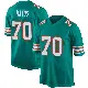 ＃70 Men's Bayron Matos Aqua Game Miami Dolphins Alternate Jersey