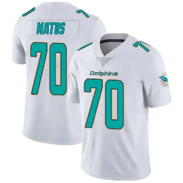 ＃70 Men's Bayron Matos White Miami Dolphins limited Vapor Untouchable Jersey
