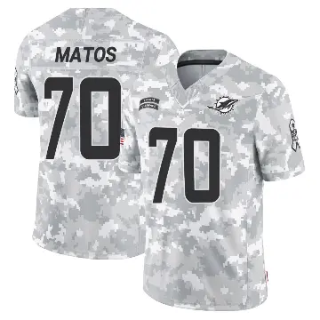 ＃70 Youth Bayron Matos Arctic Camo Limited Miami Dolphins 2024 Salute to Service Jersey