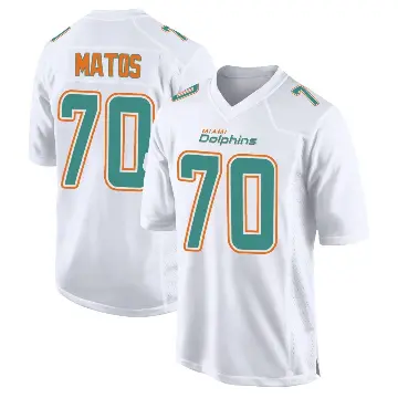 ＃70 Youth Bayron Matos White Game Miami Dolphins Fashion Jersey
