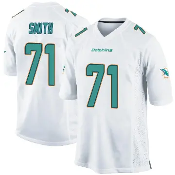 ＃71 Youth Kion Smith White Game Miami Dolphins Jersey