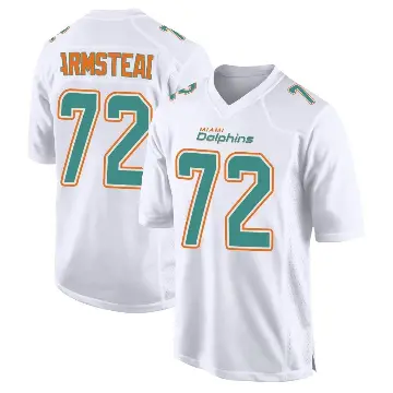 ＃72 Men's Terron Armstead White Game Miami Dolphins Fashion Jersey