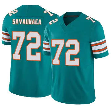 ＃72 Youth Jonah Savaiinaea Aqua Limited Miami Dolphins Alternate Vapor F.U.S.E. Jersey